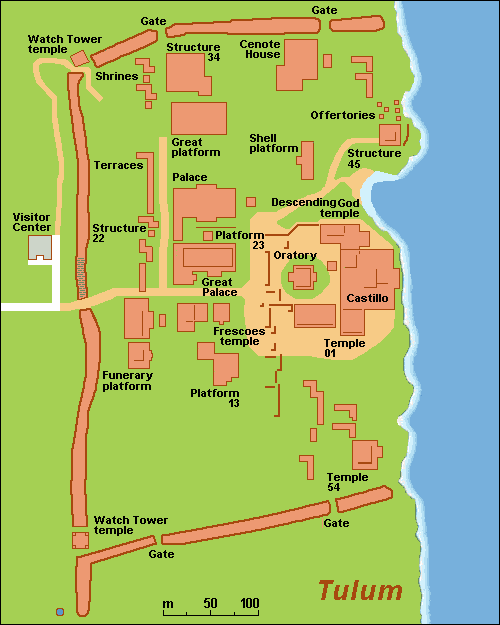 Map of Tulum